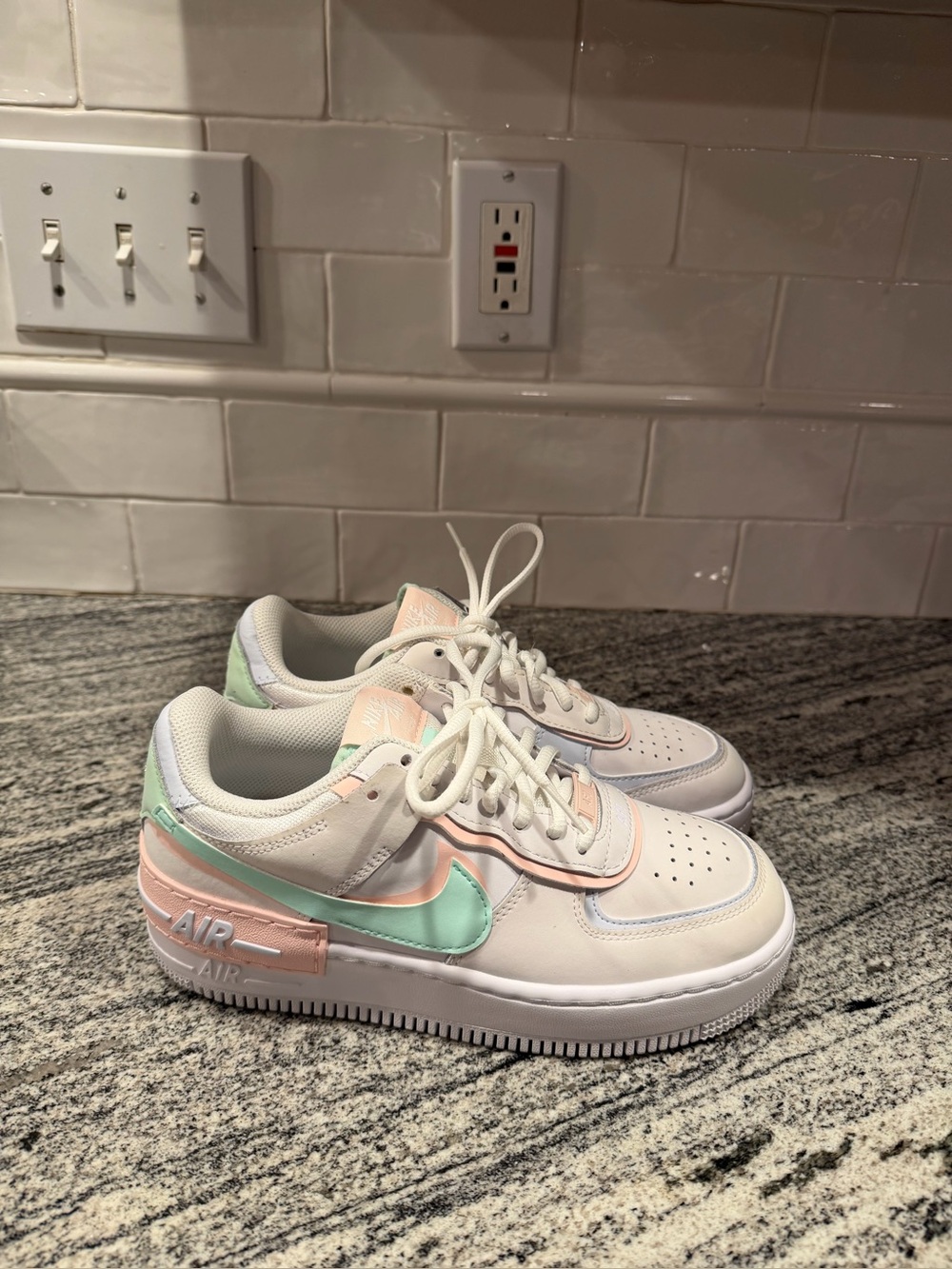 Women’s Nike Air Force 1 Shadow White Atmosphere Mint CI0919-117 Size 7